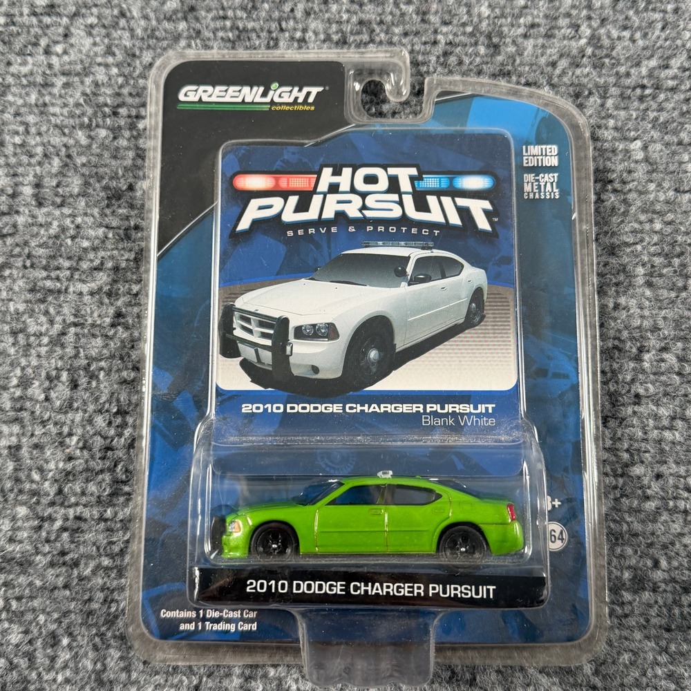 Greenlight 2010‎ Dodge Charger Hot Pursuit Limited Rare Lime Green Machine Chase